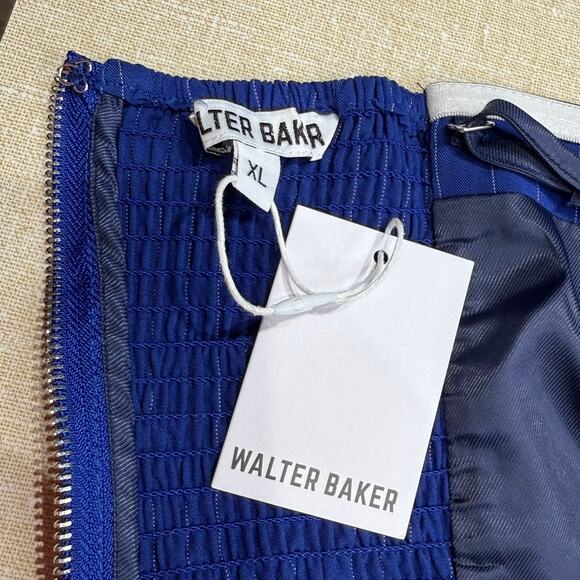 Walter Baker Tanvi Strapless Bustier Top Pinstripe Blue - Picture 7 of 11